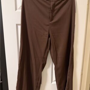 SHEIN Womens Chocolate Brown Dress Pants